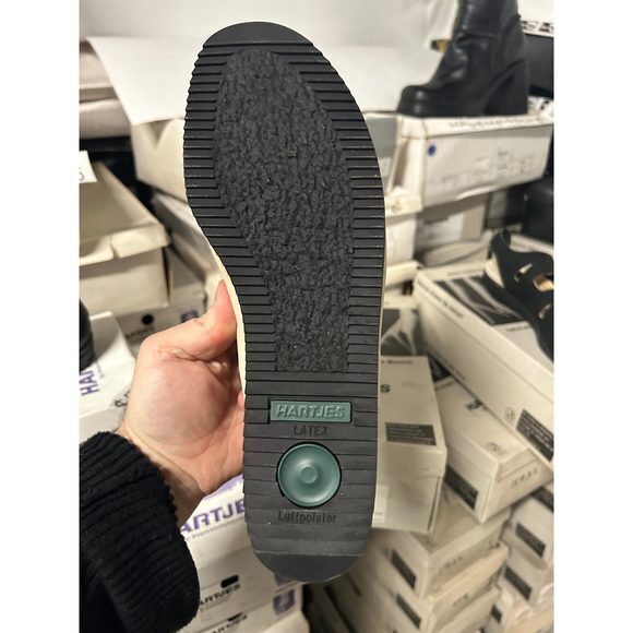 Vintage Hartjes Women's‎ Stone Nubuck 4 Strap Sling-back Sandals 15932 - Picture 4 of 4